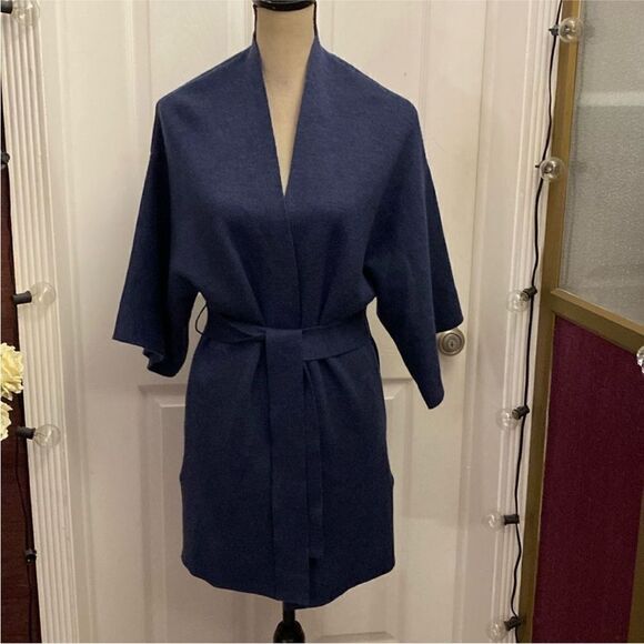 KOBI HALPERIN Elegant Blue Women's belted cardigan, XS-S - Picture 2 of 10